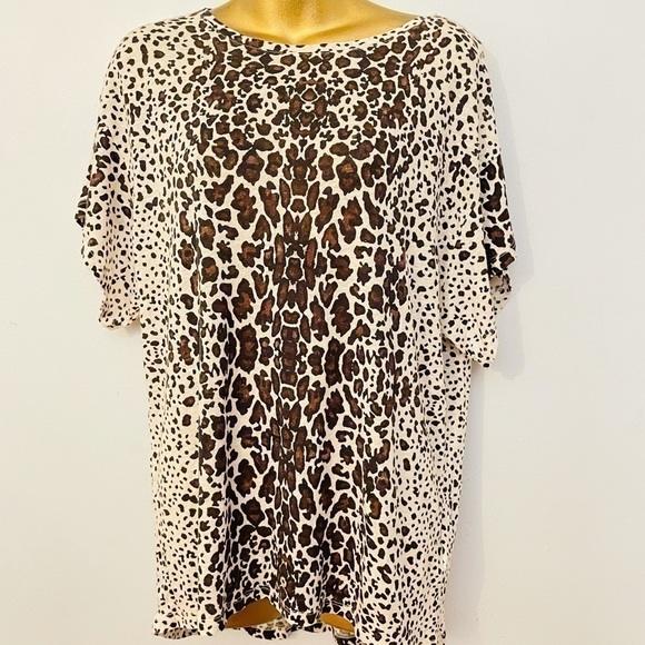 Zara leopard oversized summer lightweight top - Picture 1 of 4